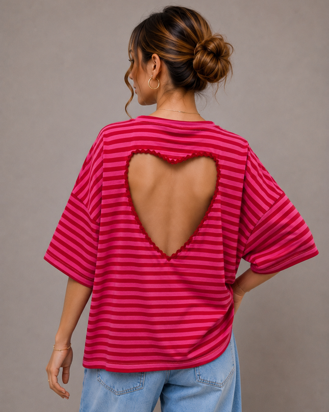 STRIPED HEART SHIRT