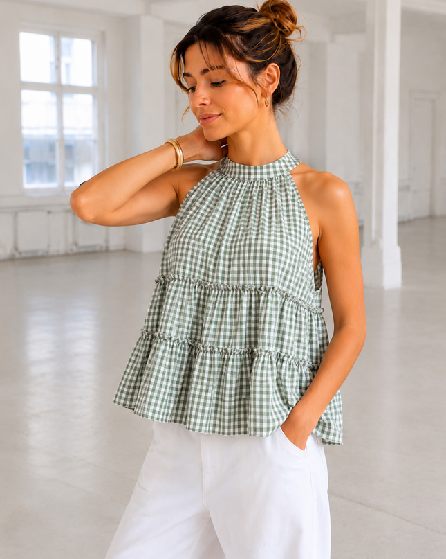 POPPY VICHY SHIRT GROEN