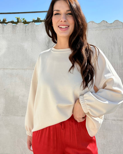 Mommy Sweater | beige-ruitjes