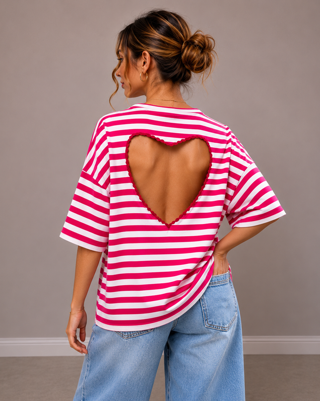 STRIPED HEART SHIRT
