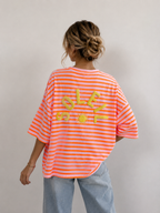 T-shirt streep Soleil | oranje