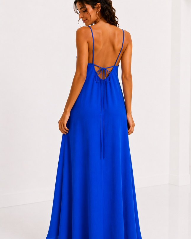 TIE BACK MAXI JURK