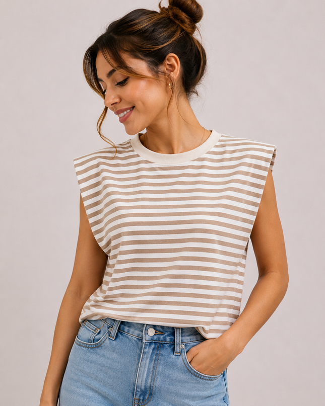 STRIPED SHOULDER TANKTOP