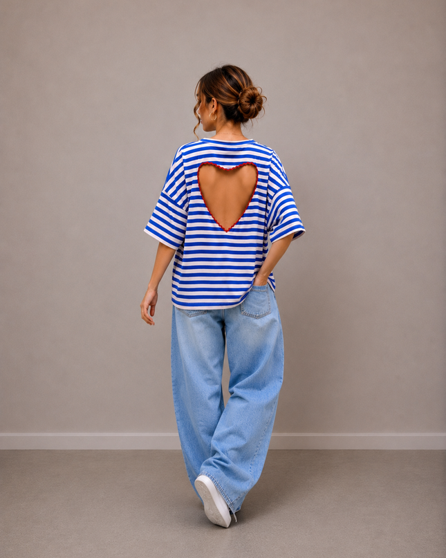 STRIPED HEART SHIRT