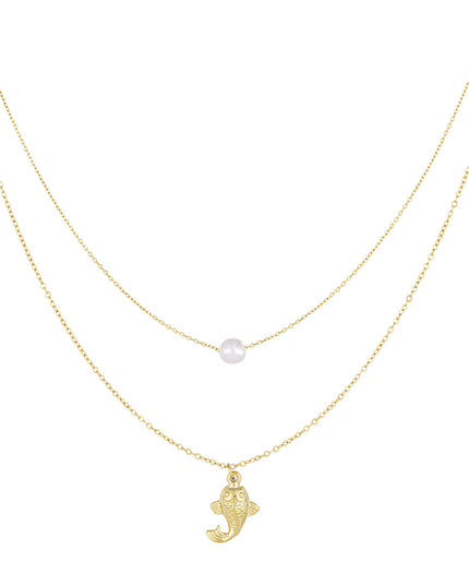 FISH & PEARL KETTING