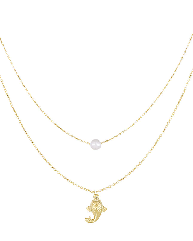 FISH & PEARL KETTING