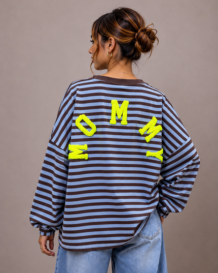 STRIPED MOMMY SWEATER