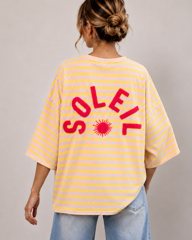 STRIPED SOLEIL T-SHIRT