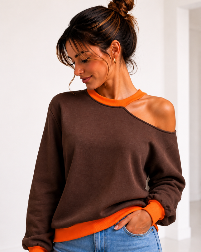 CUT OUT FLUO SWEATER