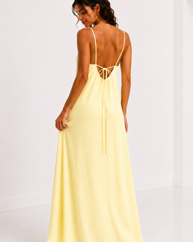 TIE BACK MAXI JURK