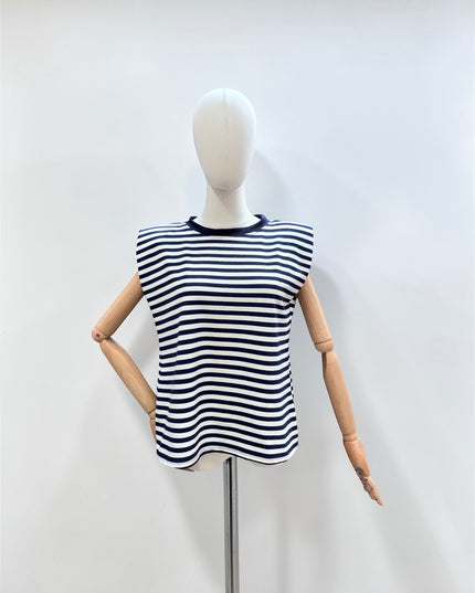 Streep Top | marine-ecru