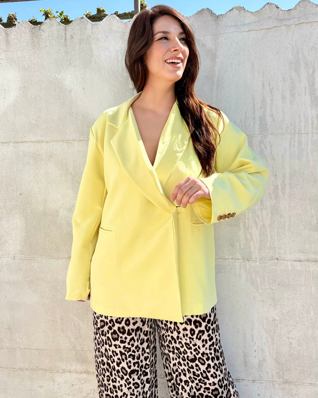 Oversized blazer | geel