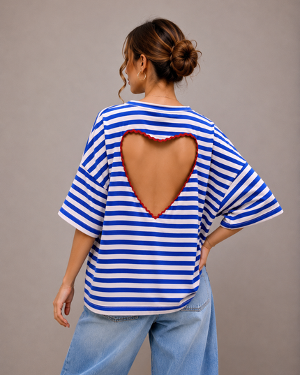 STRIPED HEART SHIRT