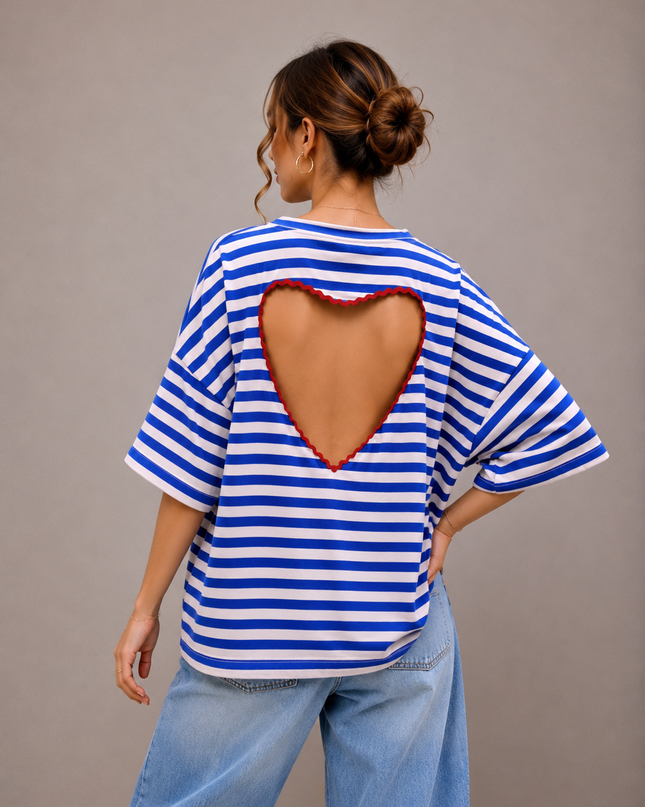 STRIPED HEART SHIRT