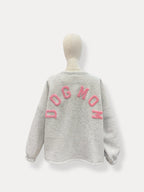 Dog Mom Sweater | grey-pink