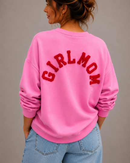 Girlmom Sweater | pink-red