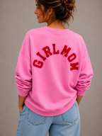 Girlmom Sweater | pink-red