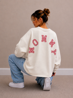 Mommy Sweater | beige checkered
