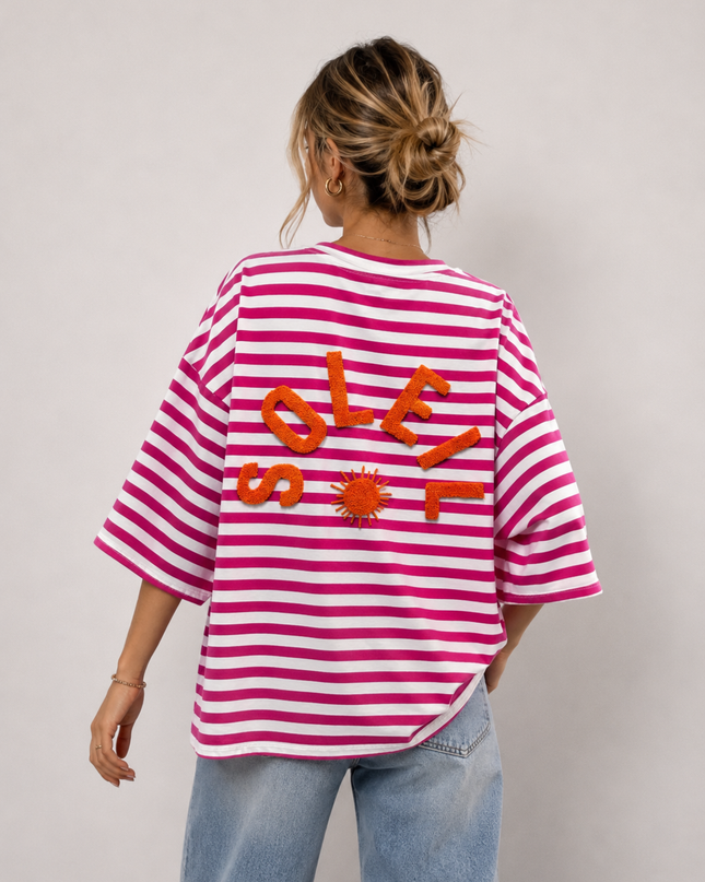 STRIPED SOLEIL T-SHIRT