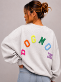Dogmom Sweater | grey-multi