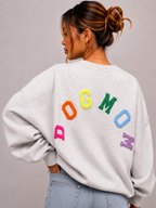 Dogmom Sweater | grey-multi
