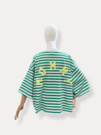 T-shirt streep Mommy | groen