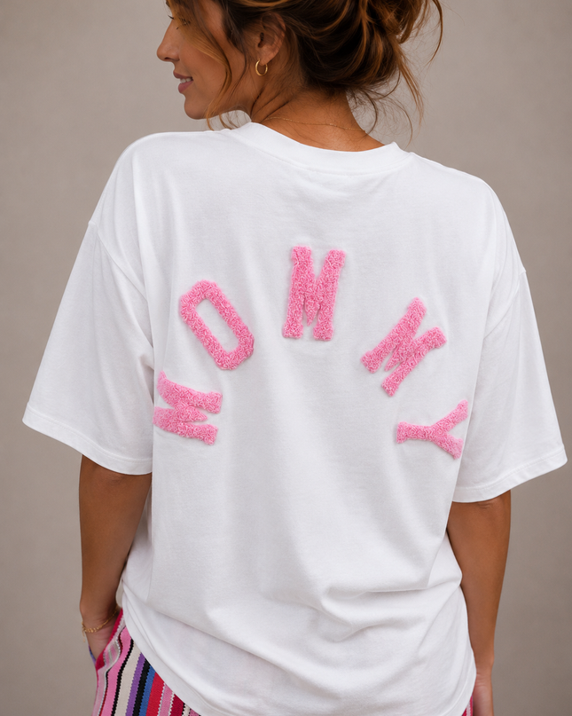 Mommy T-shirt | white-pink