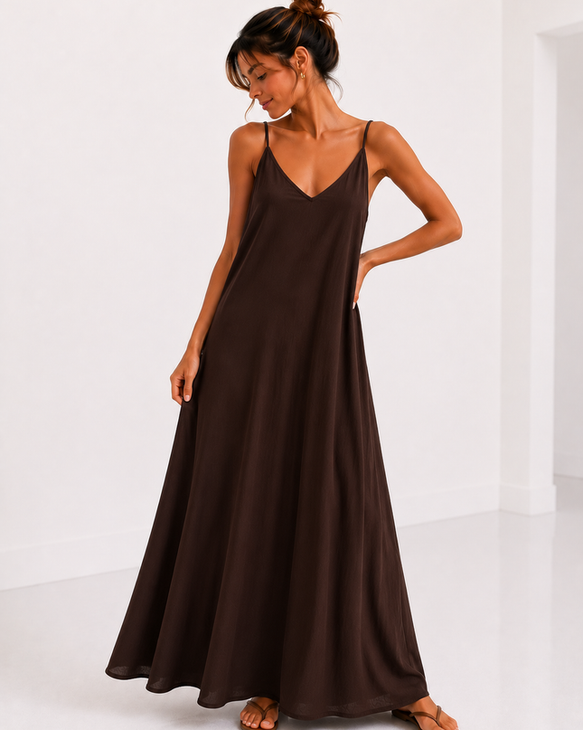 OPEN BACK MAXI JURK
