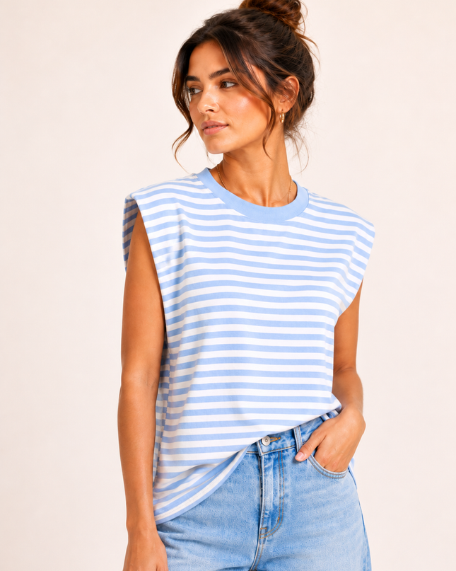 STRIPED SHOULDER TANKTOP