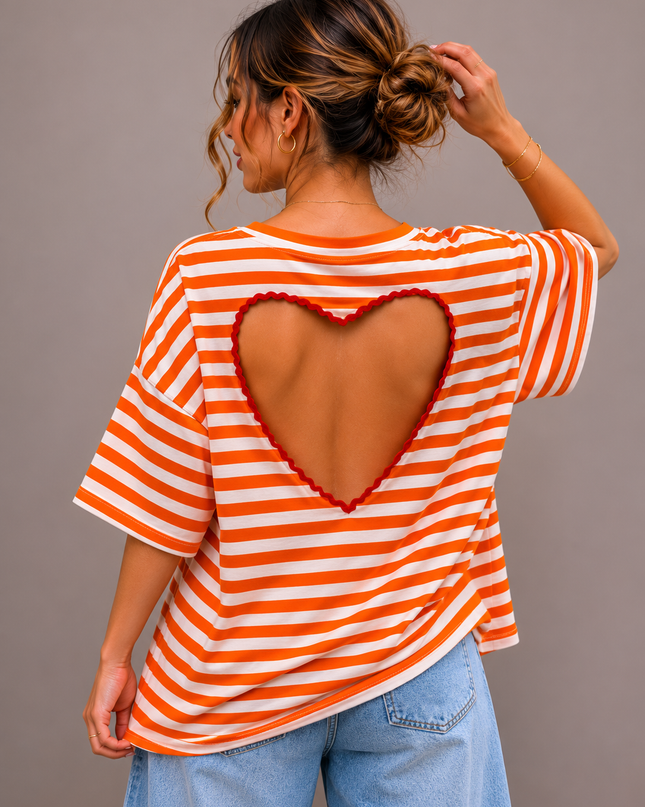 STRIPED HEART SHIRT
