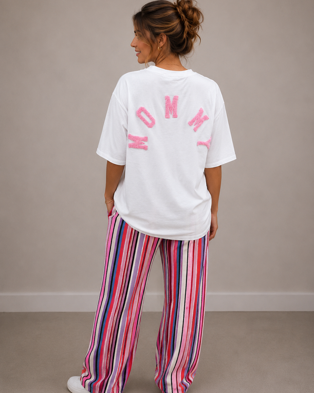 Mommy T-shirt | white-pink