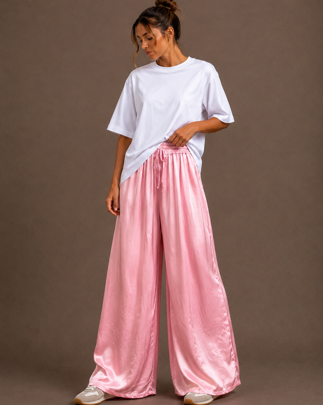SATIN LOOSE PANTS