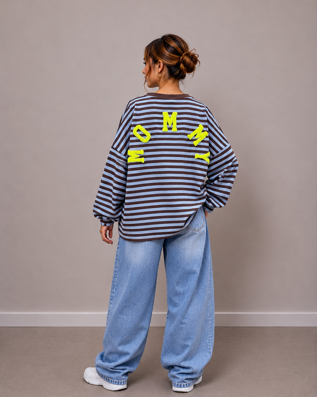 STRIPED MOMMY SWEATER