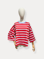 T-shirt streep met strik | rood
