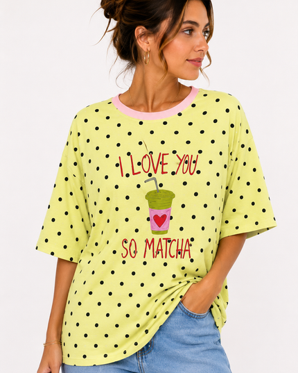 MATCHA DOTS T-SHIRT