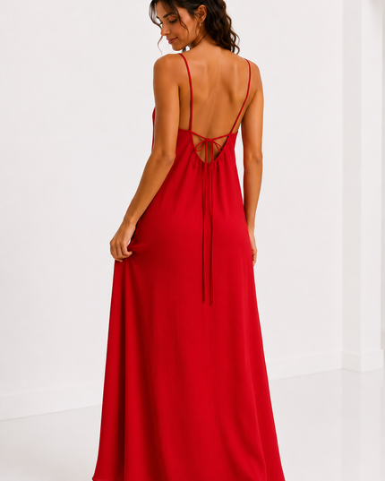 TIE BACK MAXI JURK