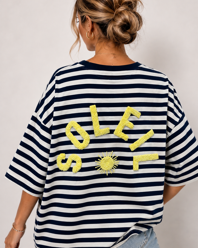 STRIPED SOLEIL T-SHIRT
