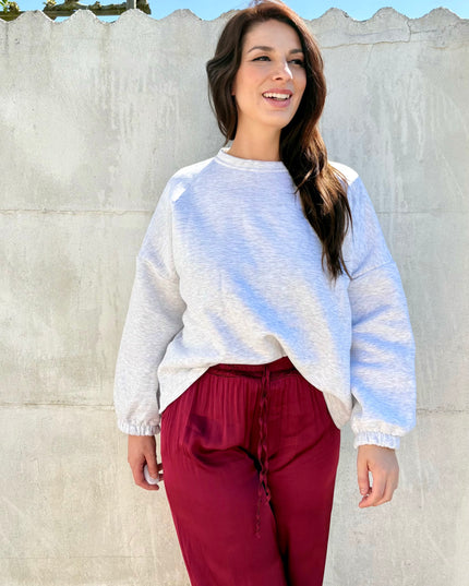 Zijde broek | bordeaux