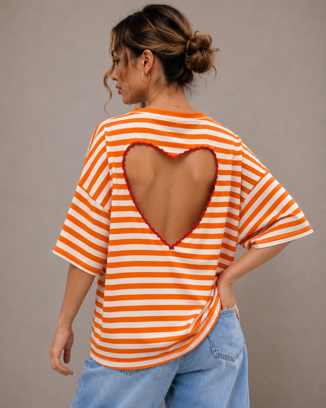 STRIPED HEART SHIRT