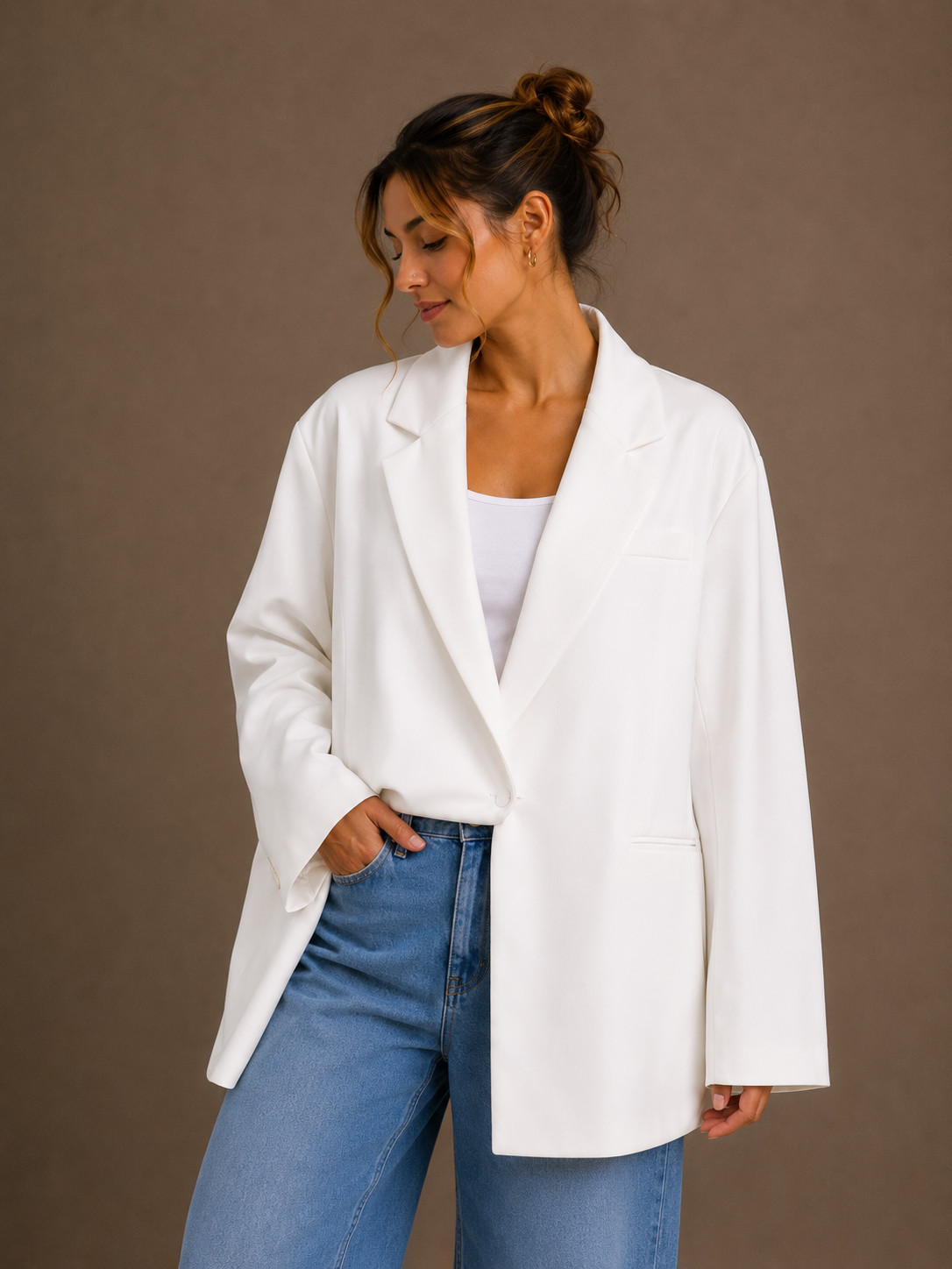 Oversized blazer | white