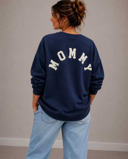 Mommy Sweater | grey-multi