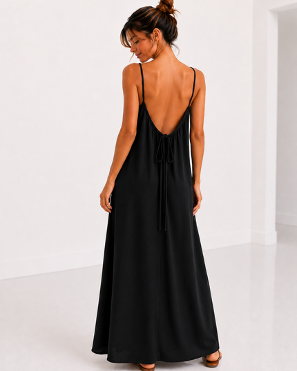 OPEN BACK MAXI JURK