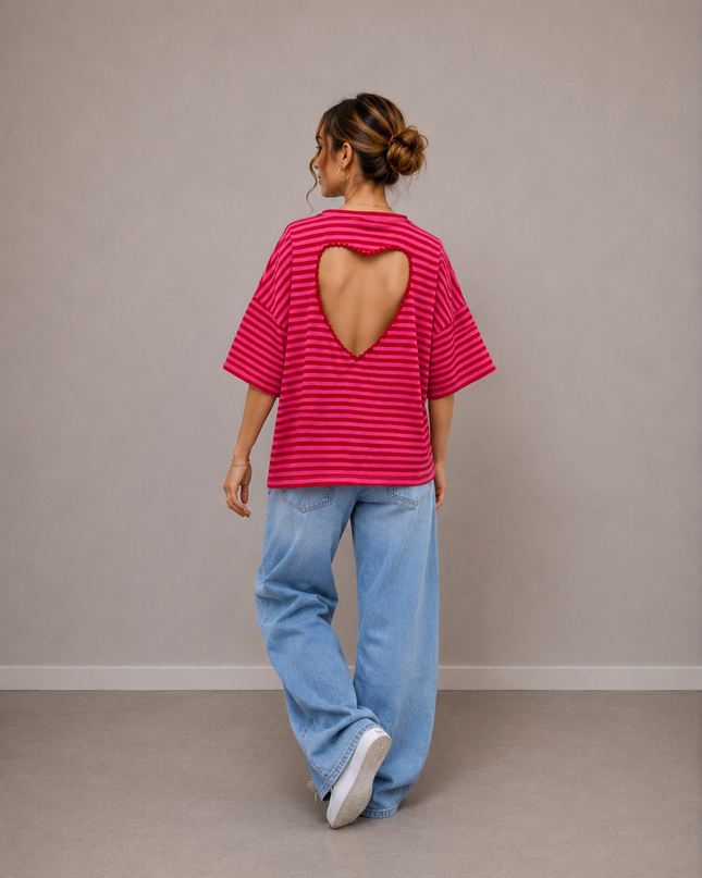 STRIPED HEART SHIRT