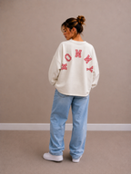 Mommy Sweater | beige checkered