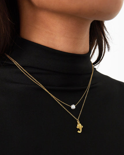 FISH & PEARL KETTING