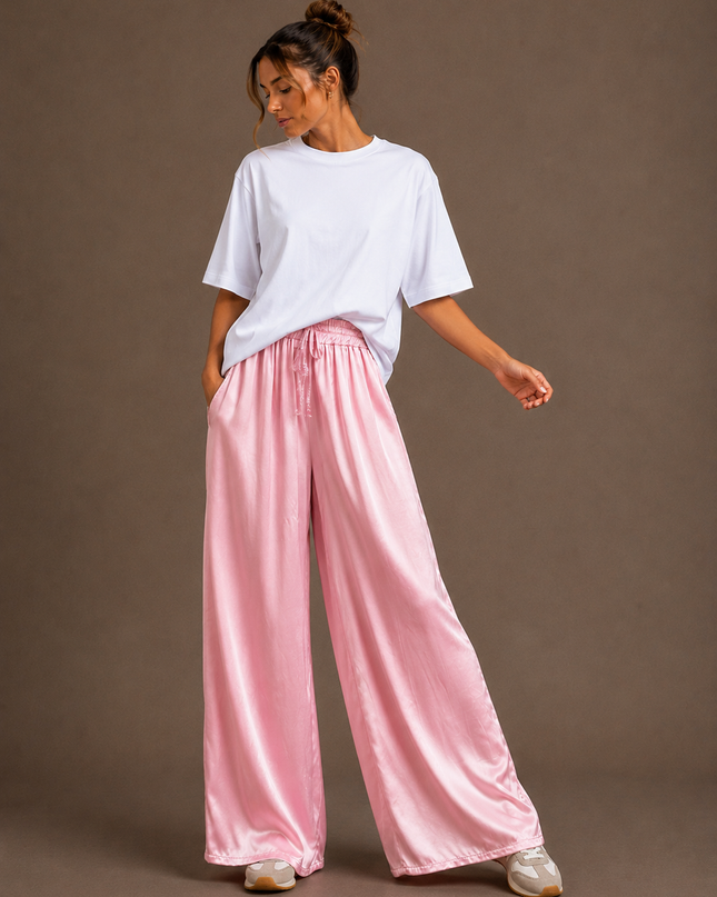 SATIN LOOSE PANTS