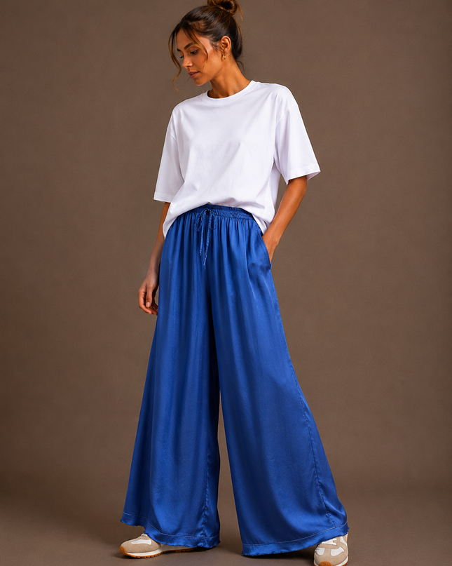 SATIN LOOSE PANTS