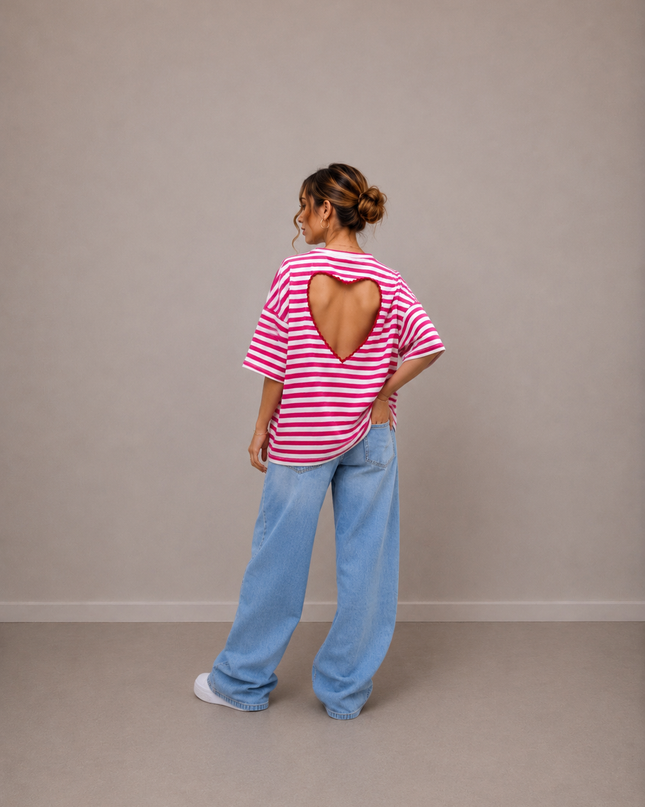 STRIPED HEART SHIRT