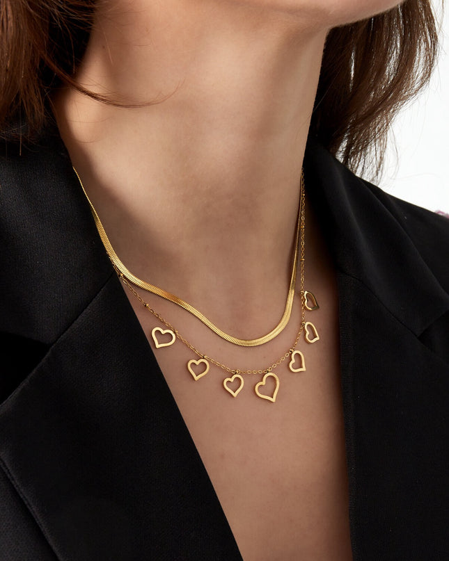 CHUNKY HEARTS KETTING