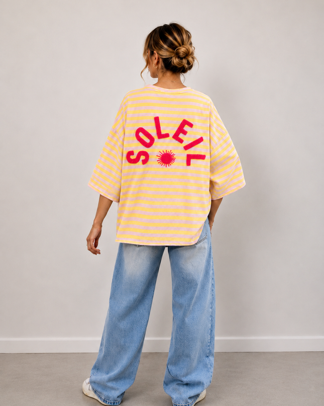 STRIPED SOLEIL T-SHIRT